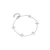 Classic Gold Plated Alloy Four-Leaf Clover Charm Bracelet for Women Simple Fresh Sweet Jewelry Valentine's Day Gift