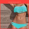 Prémiová Kvalita Letní Sexy Rozpark Jednobarevné Třásně Bikini Bez Zad Plážové Oblečení Retro Set Pro Maximální Styl