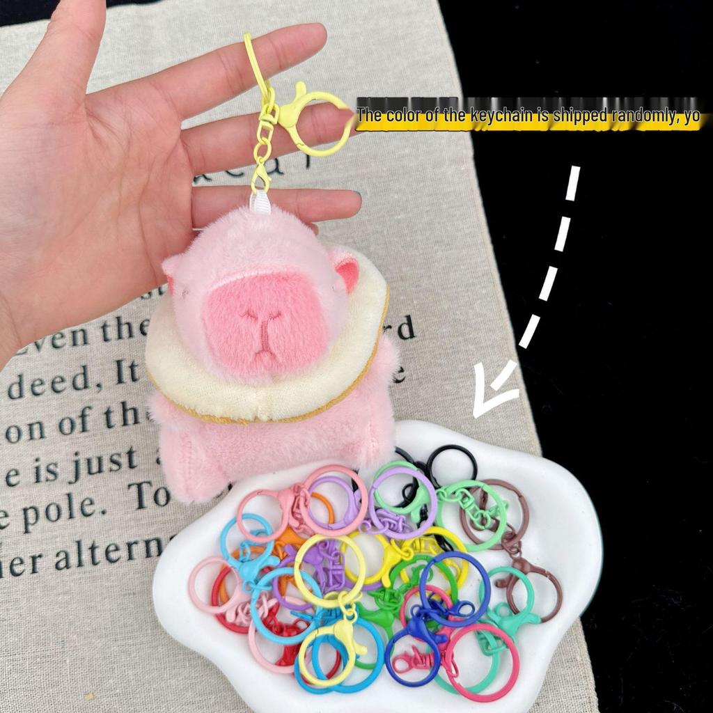 Capybara Plush Toy Keychain – Cute Stuffed Animal Backpack Clip