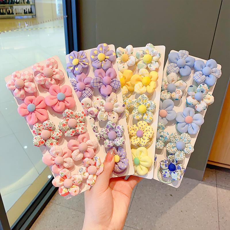 Kids' Elastic Flower Hair Ties - No Damage, High Value, Durable Hair Bands for Girls