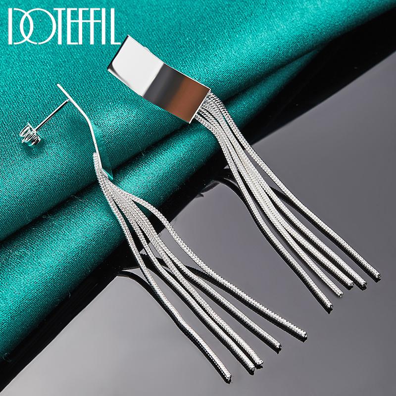 

Серьги-подвески для пирсинга из стерлингового серебра 925 пробы в виде змеи 7.20*0.70cm