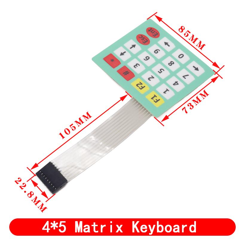 4 12 16 20 Key Button Membrane Switch 1x4 3x4 4x4 4x5 Keys Matrix Array Keyboard Keypad Control Panel DIY Kit For Arduino