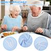 4 Stück Erwachsenen-Lätzchen Polyester Essens-Kleidungsschutz Verstellbare Erwachsene Fütterungslätzchen Senioren Fleckenresistent Diät-Tuch Blau/Grau