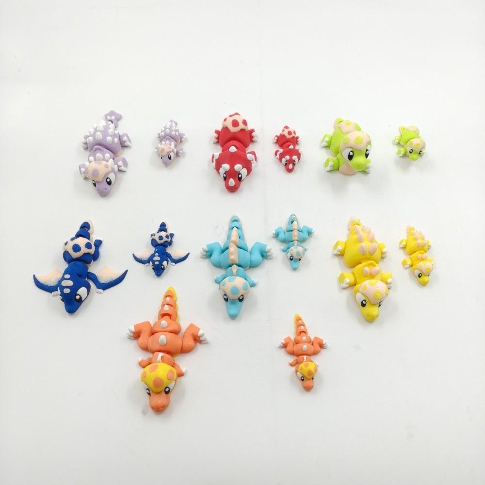 Cute Design Dinosaur Figure 3D Printed Desktop Figure New Dinosaur Mini Statue  Home Decoration