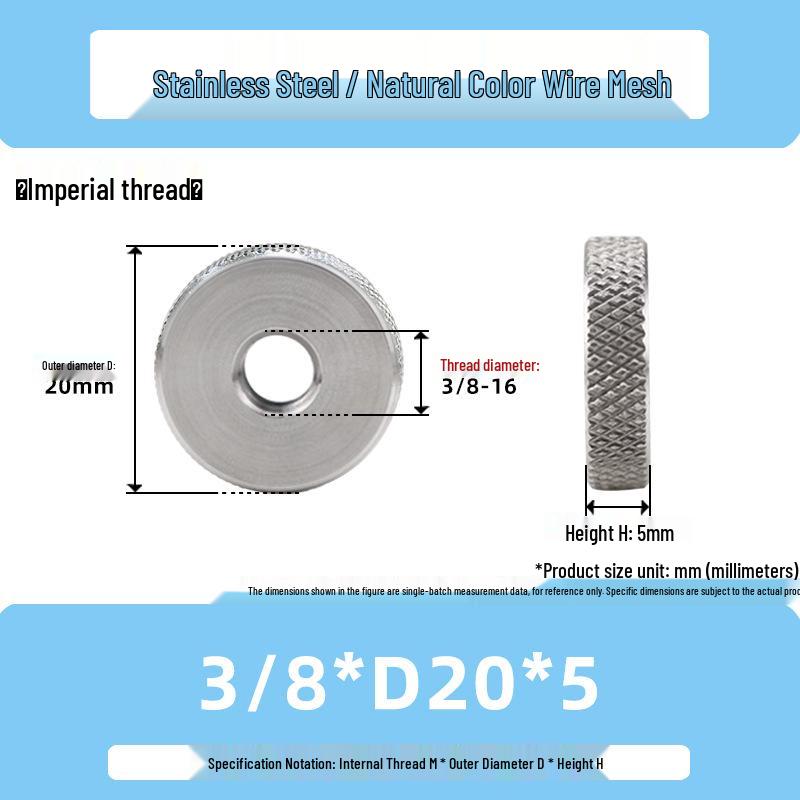 Stainless Steel M3/M6/M10 High-Strength Knurled Nut