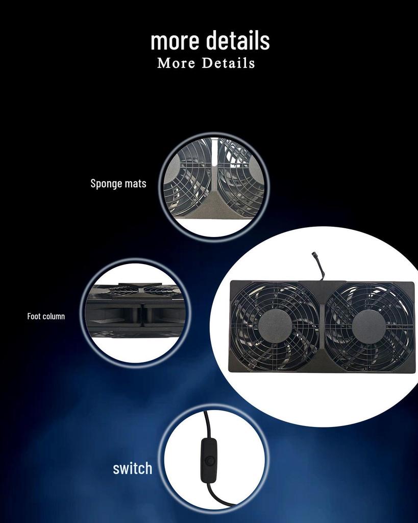Silent Dual-Fan Optical Modem Router Chassis with USB Multifunctional Cooling