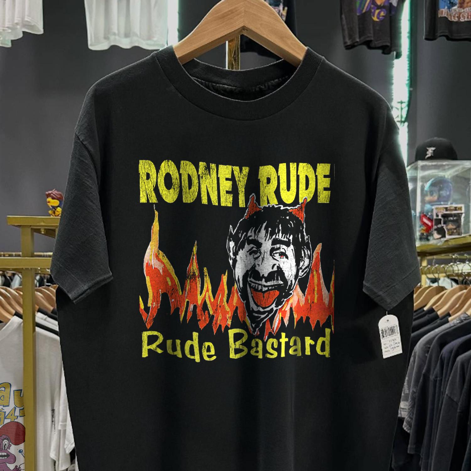 2002 Rude Bastard  Rodney Rude  Promo T-Shirt Black XXL 4XL
