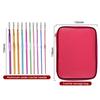 100PCS Needle Colored Aluminum 22 Piece Metal Crochet Hook 100 Piece Set, Yarn Crochet Bag