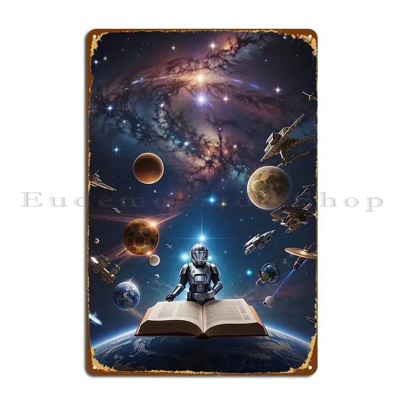 Universal Book Of Galaxy Knowledge Metal Sign Cinema Garage Classic Pub Printing Tin Sign Poster