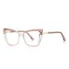 Elegant Full Rim Square Reading Glasses For Women  Frame Clear Lenes Magnification 0 To+6.0 Anti Blue Light Computer Glasses