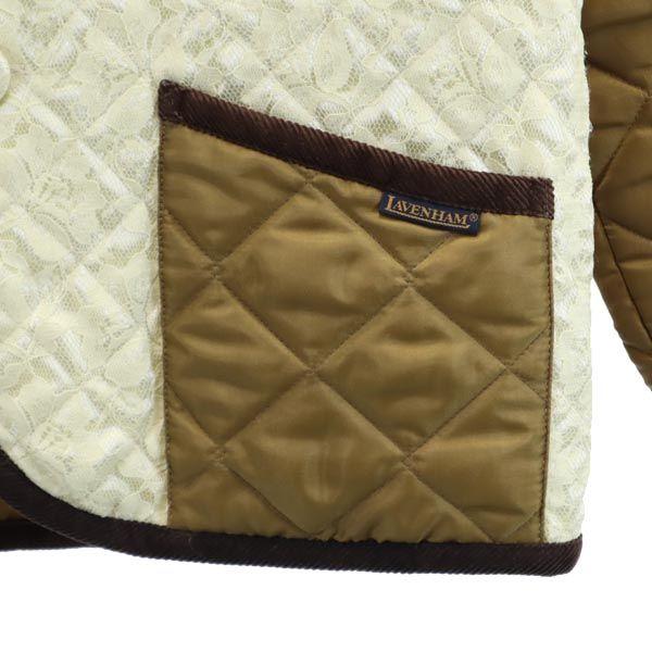 LAVENHAM made in Japan Steppjacke 36 Braun Schnürung vorne Damen Gebraucht