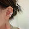 Funkelnder Zirkon Ohrknochen-Clip für Damen ohne Piercing Quaste Ohrklemme Clip-Ohrringe Hochzeitsschmuck
