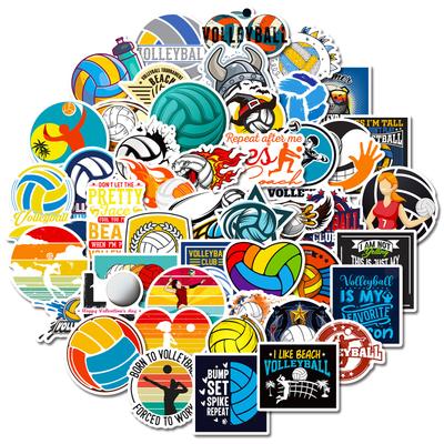 50 Volleyball Graffiti Stickers Personalized Decorative Suitcase Notebook Waterproof and Removable Stickers