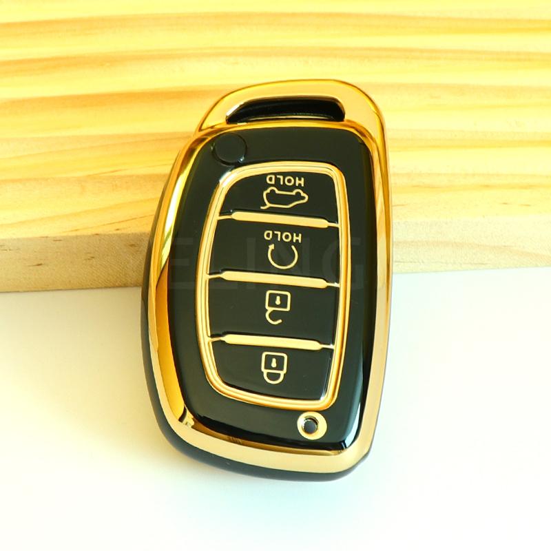 4 Buttons Smart Key Case For Hyundai Creta Ix35 Ix45 I10 I30 I40 Tucson Santa Fe Rena Sonata Elantra TPU Car Cover Accessories