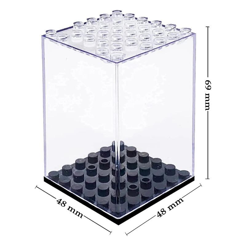 Building block display box is suitable for Lego mini dolls. Transparent dust-proof boxes can be stacked to store small particles
