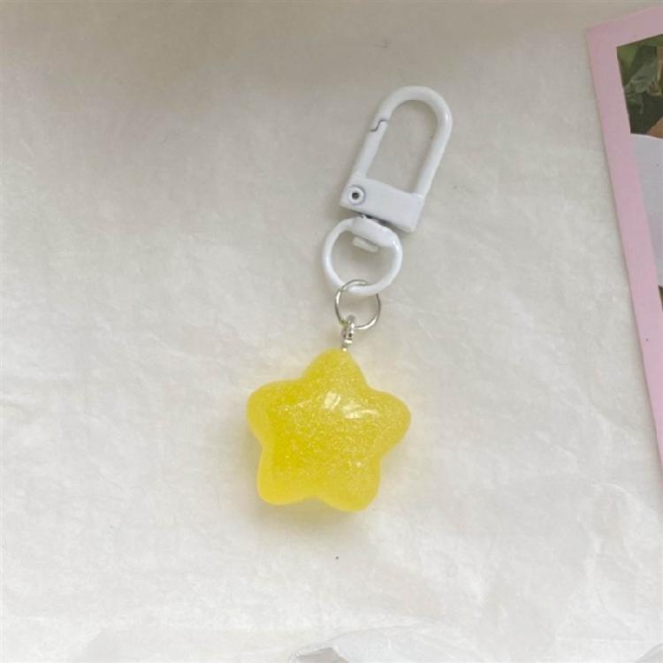 Star Keychain Fashionable Bag Accessory Portable Keyring Trendy Plastic Keychain