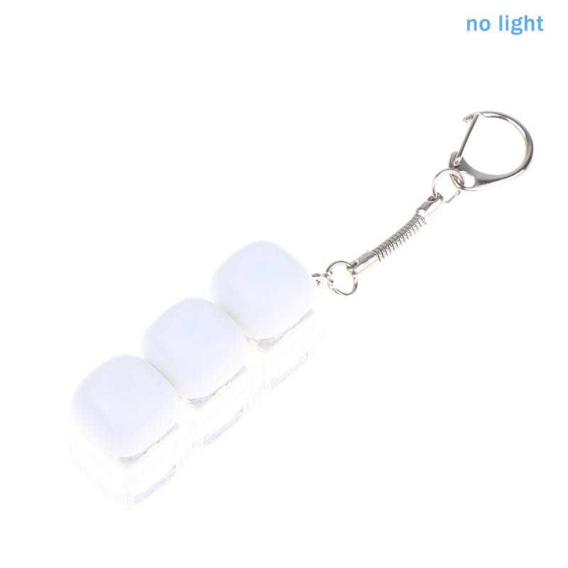 Relaxing Diy Keyboard Keychain Keycap Keys Button Finger Keyboard Cap 1/2/3/4/9Keys Relief Stress Clicker Toy Child Adult