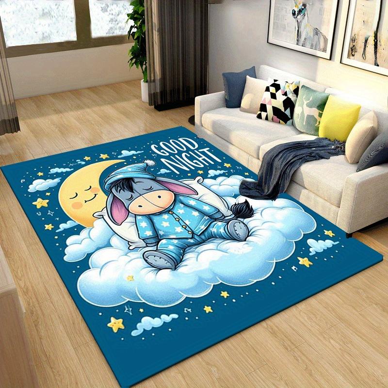 1pc Winnie The Pooh Pattern Area Rug Soft Flannel Floor Mat for Living Room,Office,Bedroom and Carpet