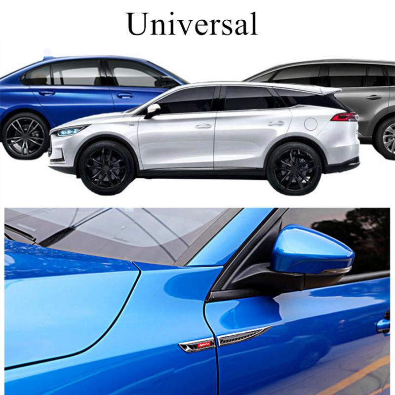 1 Paar Kohlefaser Auto Seitenkörper Kotflügel Zierleisten Dekoration Aufkleber Abziehbilder Emblem