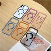 Magnetic Ice Shield Acrylic Phone Case for Apple 17 Pro Max - Orange, Drop-Proof, Transparent, High-End