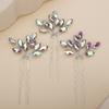 13Colors Fashion Rhinestone Bridal Hairpins 3PCS Headpiece for Wedding Hair Accessories Handmade Vintage Party Tiaras Headdress