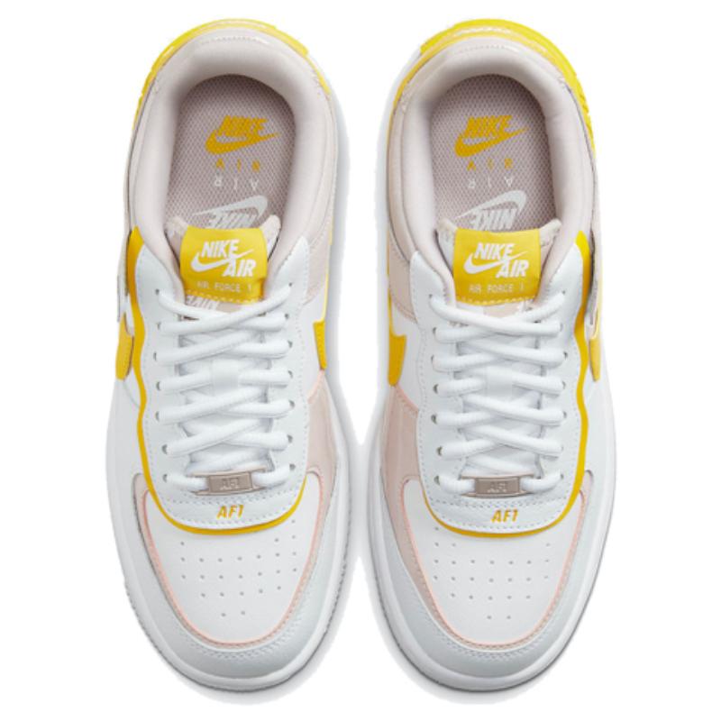 Nike Air Force 1 Low Shadow White Barely Rose Speed Yellow Women's Sneakers CJ1641-102