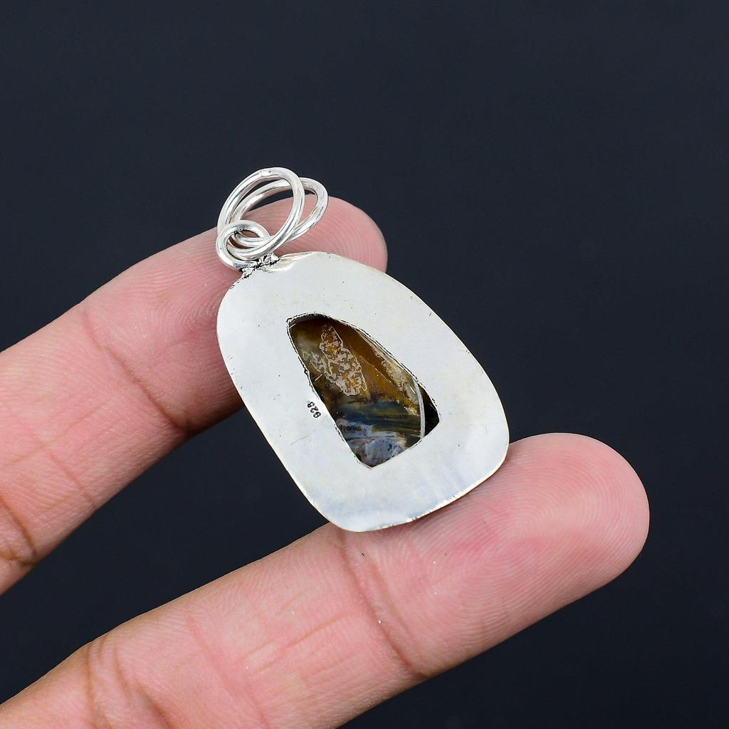 Natural Pietersite 925 Silver Daughter Art Deco Elegant Boho New Pendant Jewelry