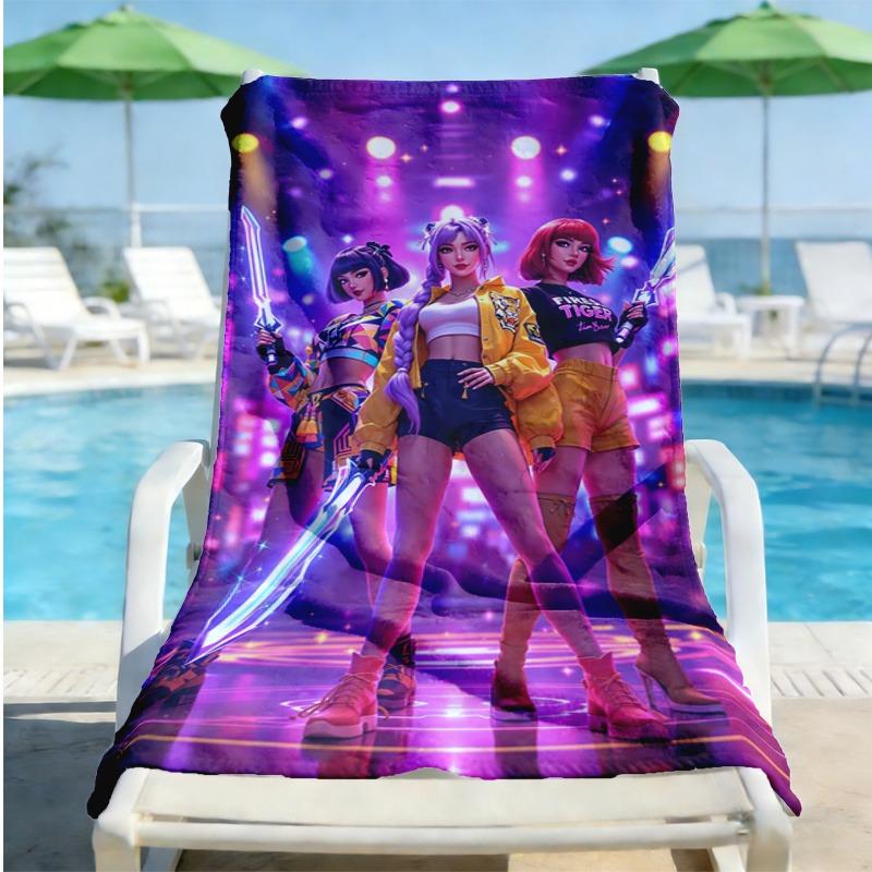 1pc K-pop Idol Anime Beach Towel Microfibra Absorbent Cool Room Stuff Bath Towel for Pools Swimming Outdoor Gym Yoga