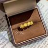 Laurel Goddess Vintage Bloemring met Diamant-Inleg voor Vrouwen