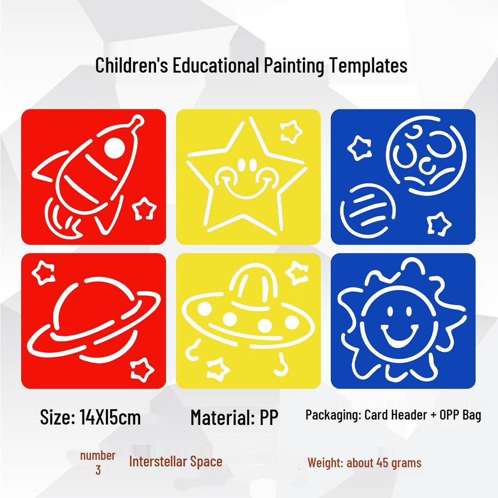 Children's Educational Painting Stencils: DIY Plastic Templates for Early Education