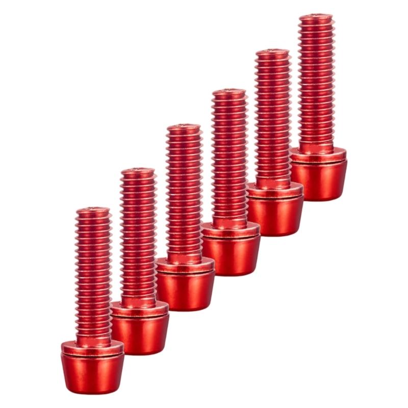 6pack Bike Brake Calipers Bolts Stainless Steel Screw Calipers Screws Retainers for Accessory Mounting