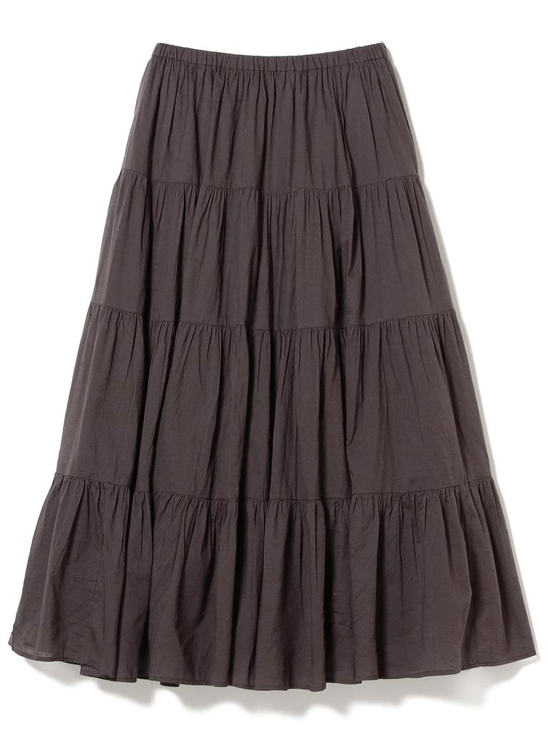 BEAMS Life Store by Beams Women's Indian Tiered Skirt (S-M) Ink Black