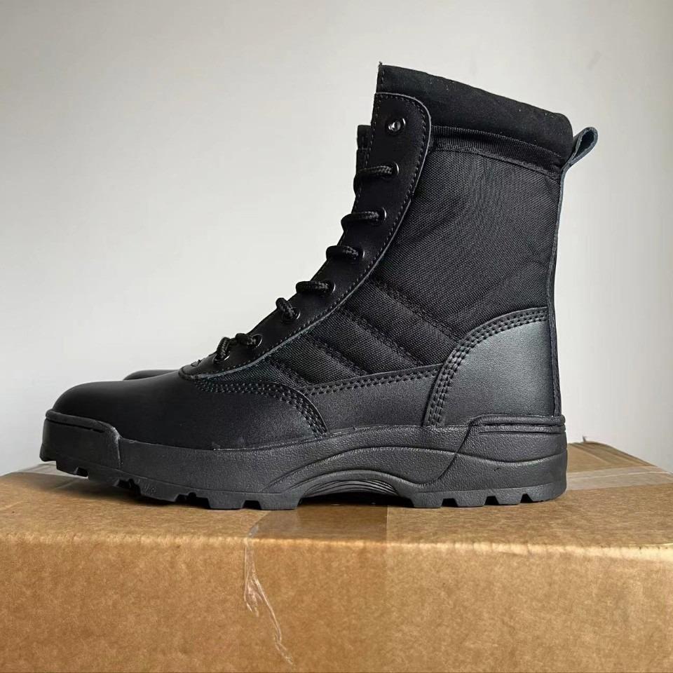 

Мужские ботинки Desert Boots Outdoor Off-road с высоким берцем, мужские ботинки до середины голени, износостойкие мотоциклетные ботинки на толстой подошве для мужчин, рабочая обувь 36 чёрный