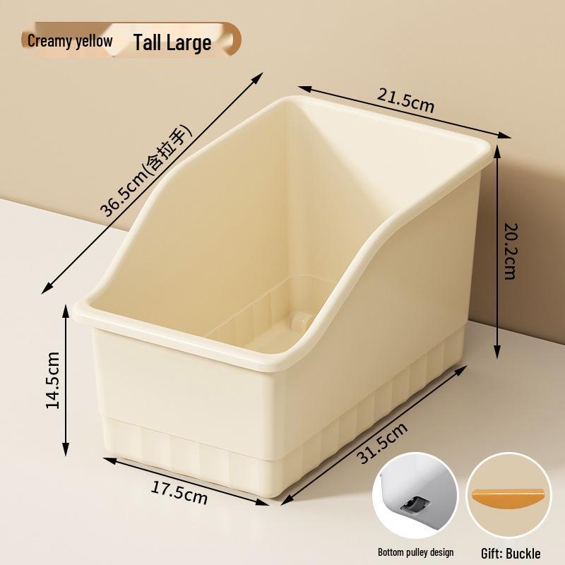 Wheeled Kitchen Cabinet Storage Box - Large Capacity Multifunction Organizer for Miscellaneous Household Items