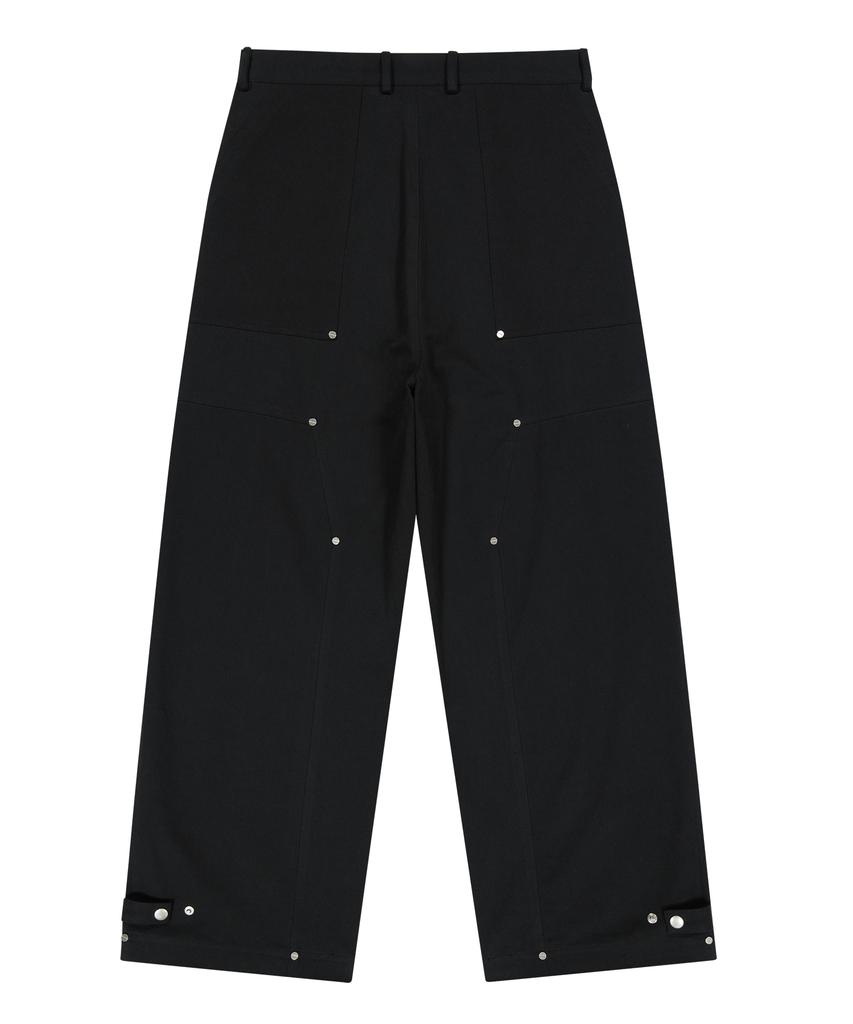 WHATHEPUCK Double Knee Pants Black