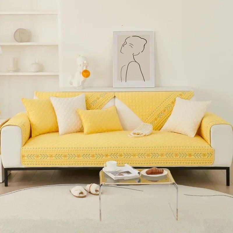 Sofa Cushion Four Seasons Universal Seat Cushion Non-slip Fabric Cushion All-inclusive Simple Modern  New Cover Cloth Towel