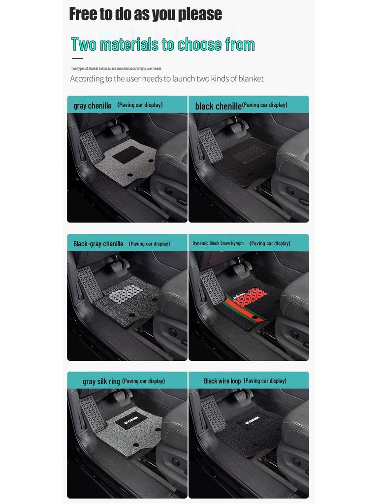 TPE Wear-Resistant Double Layer Car Floor Mats for Buick Regal, LaCrosse, GL8 - Non-Slip with King Silk Ring Design.