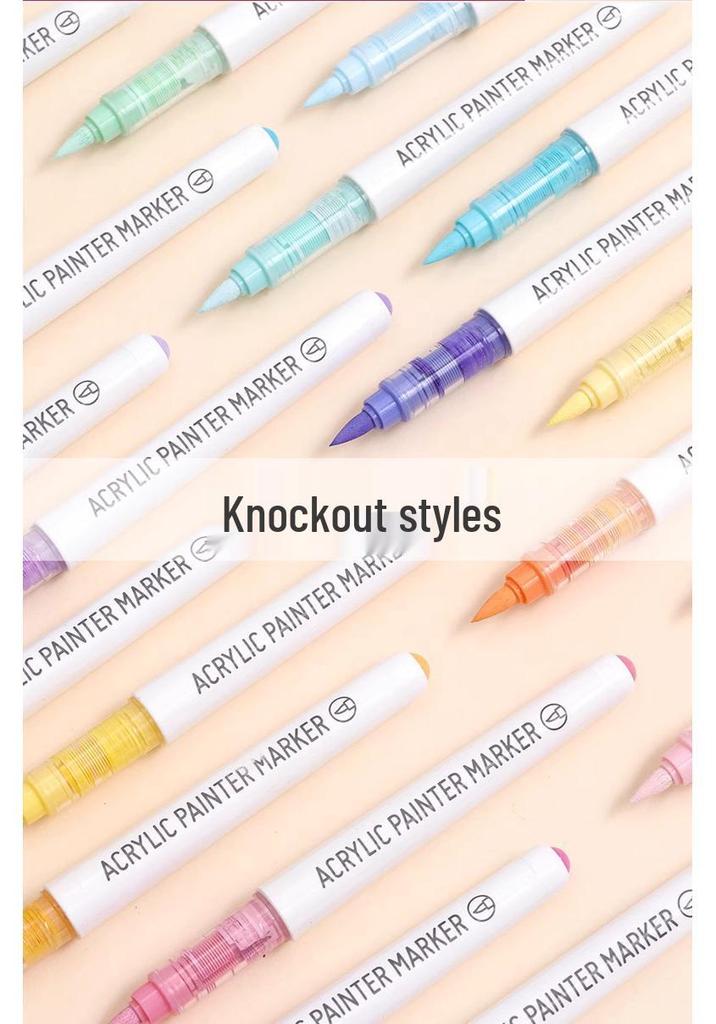 Blue Fruit Liquid Acrylic Brush Markers - Student Art Set