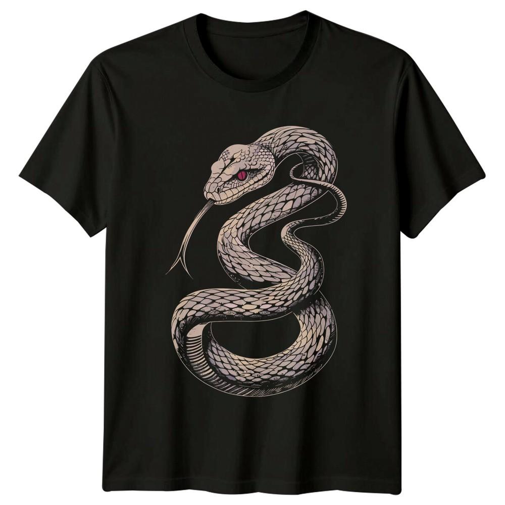 Snake Reptile Pet Animals Mens TShirt Ladies Graphic Tee Unisex Top Unisex T-Shirt