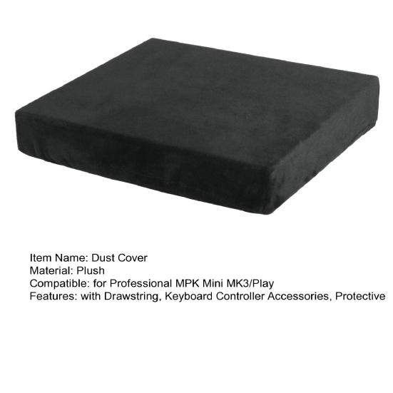 Plush Dust Cover for Professional MPK Mini MK3/Play Keyboard Controller Protective Cover with Drawstring Keyboard Controller Accessories