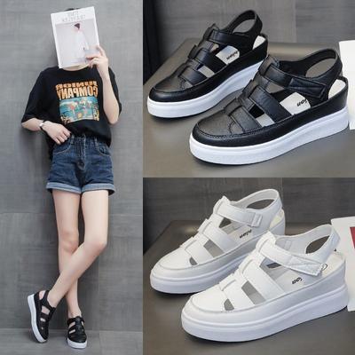 Summer New Single Shoes Inside Increase Thick Soled Beach Sandals Women