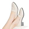 New Style Platform Women's Casual Versatile Low-cut Pointed-toe Leather Shoes for Single Shoes