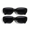 12PCS Vintage Black Square Sunglasses Woman Luxury Brand Small Rectangle Sun Glasses Female Gradient Clear Mirror