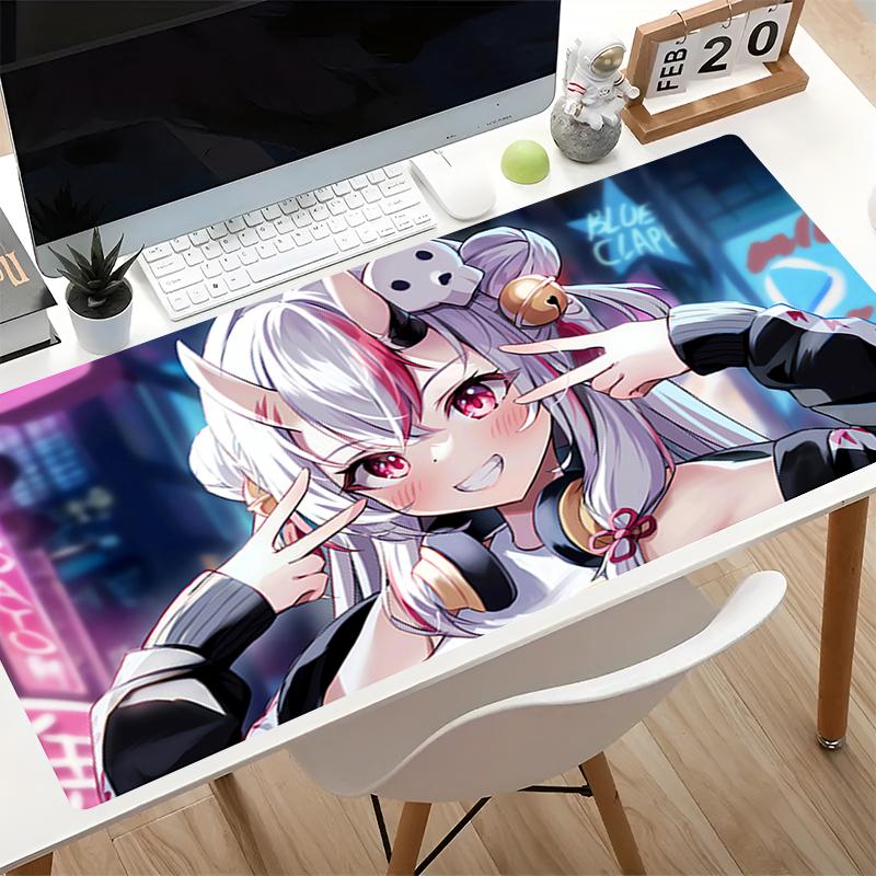 Kawaii Mouse Pad Hololive Nakiri Ayame Game Essential Xxl Extended Desk Mat Laptop Carpet Gaming Accessories Cute Anime Mousepad