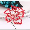 Chinese Style Retro Oil Drop Pearl Red Flower Brooch Brooch Corsage Temperament Pin Exquisite Hypoallergenic Luxury Enamel Brooch Long-Lasting Color