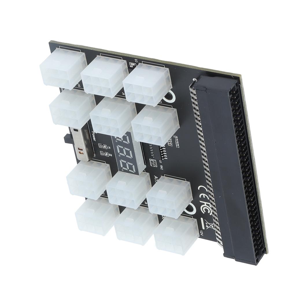 Breakout Board Power Supply Adapter Module 12 Ports 6 Pin Digital Display for HP Server