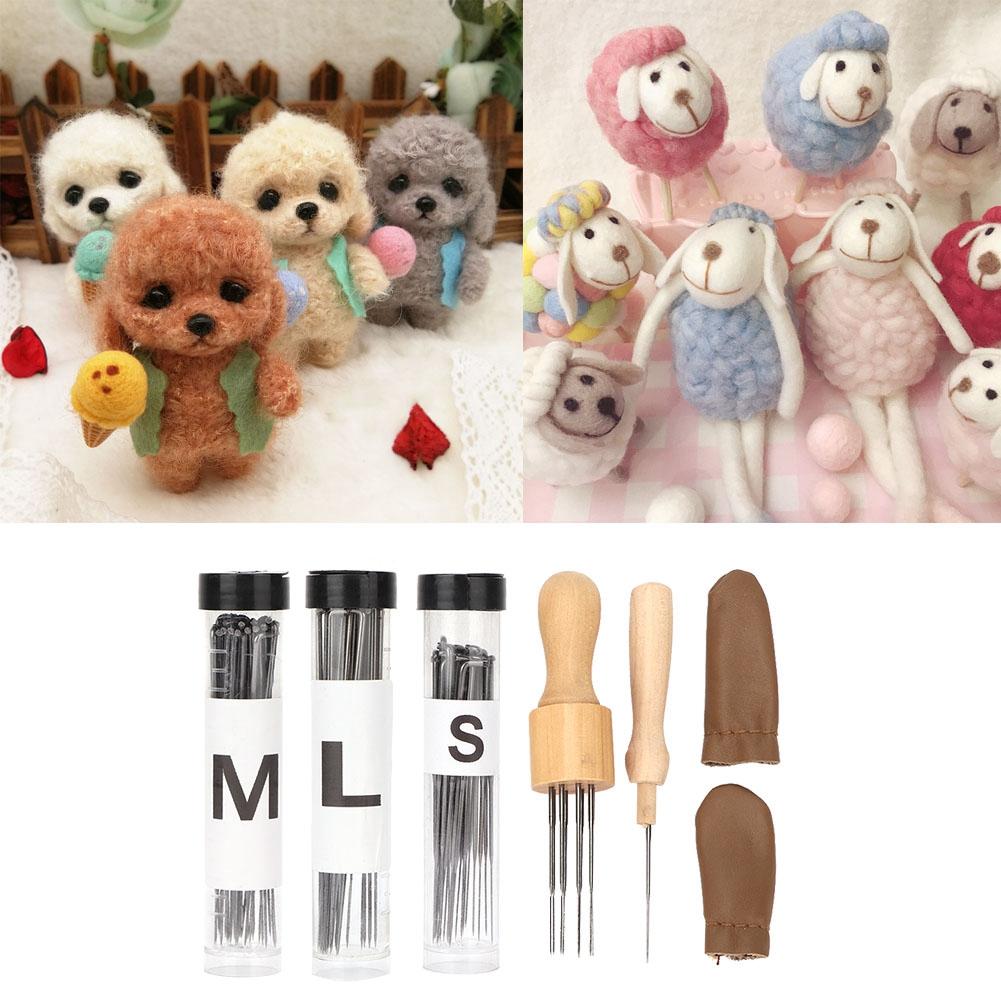 Popular Practical Wooden Handle Wool Felt Tool Poke Needle Delicate Production Kit