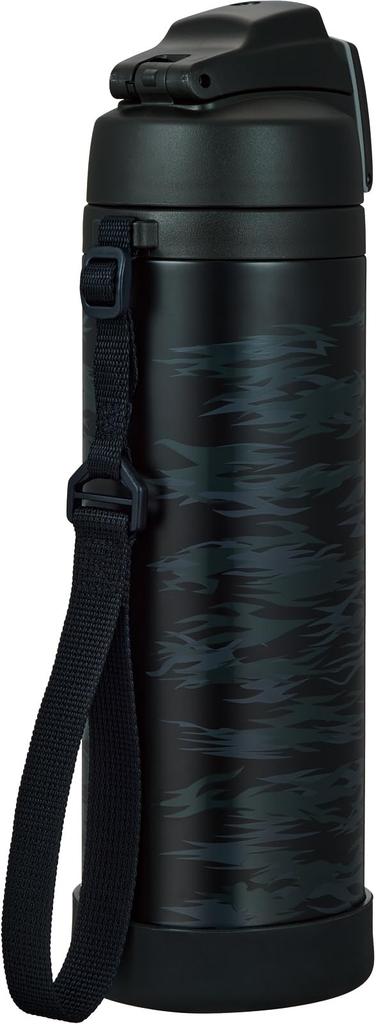 Thermos Vacuum Insulated Sports Bottle with Strap, 1L, Black Gray, Keeps Drinks Cold Only, FJI-1001 BKGY