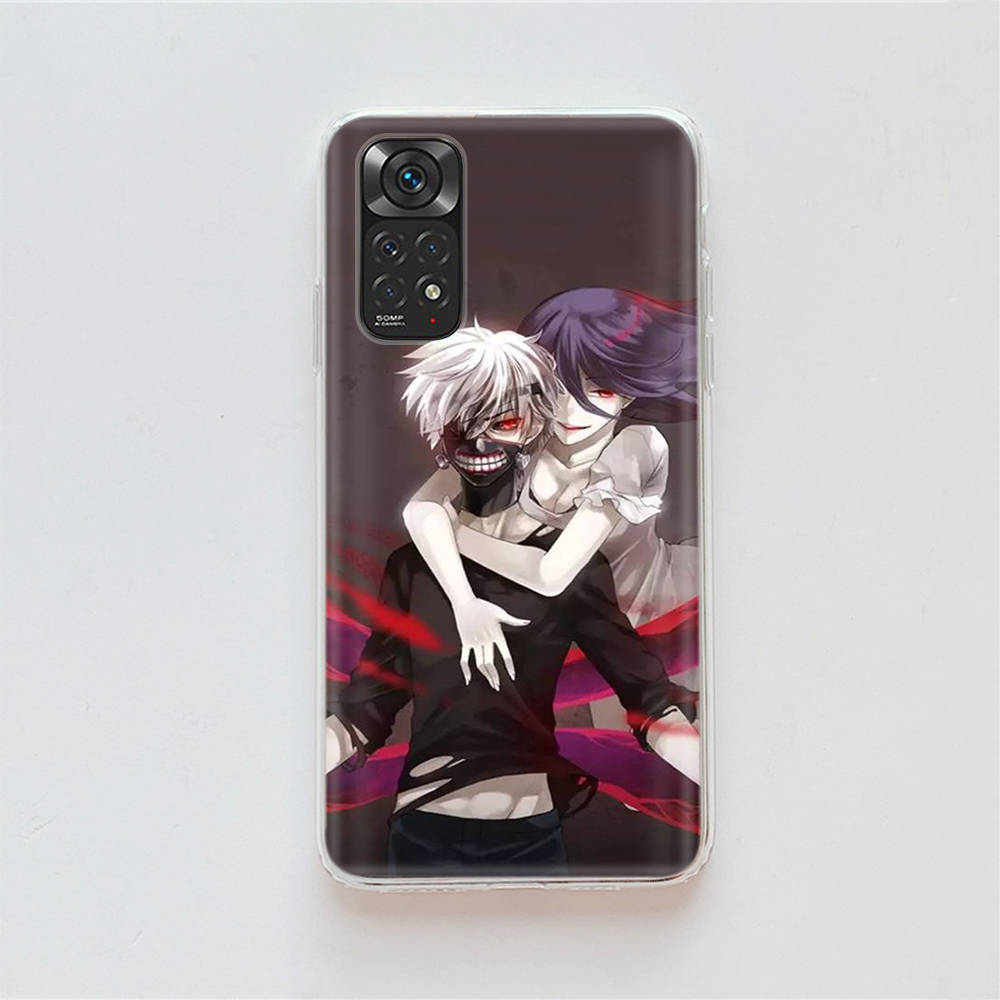 DT24 Tokyo Ghoul Anime Case for Samsung A04 A14 A23 A34 A54 M23 M33 M52 M53 Realme 10 9 C30S C35 C55 VIVO Y02S Y21 Y33S Y51 X80 Pro Clear Cover