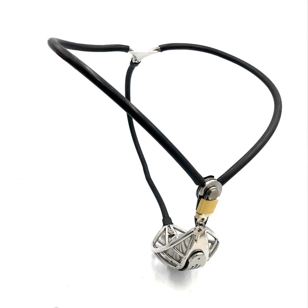 Invisible Stainless Steel Male Chastity Device Shield Cock Cage Lockable Penis Rings Bondage Adult Sex Toys for Man Pants